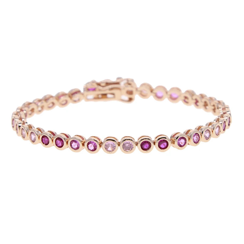 Geometric CZ Tennis Bracelet