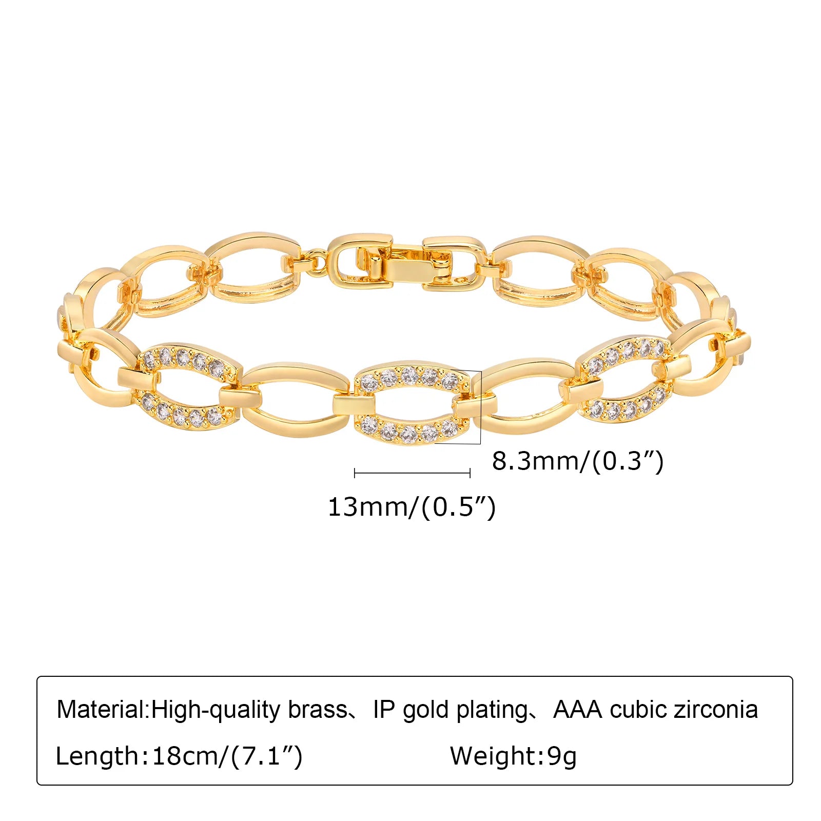 Gold Paperclip Chain Bracelet