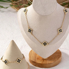Necklace Bracelet Elegant Floral 2 PCS Jewelry Set