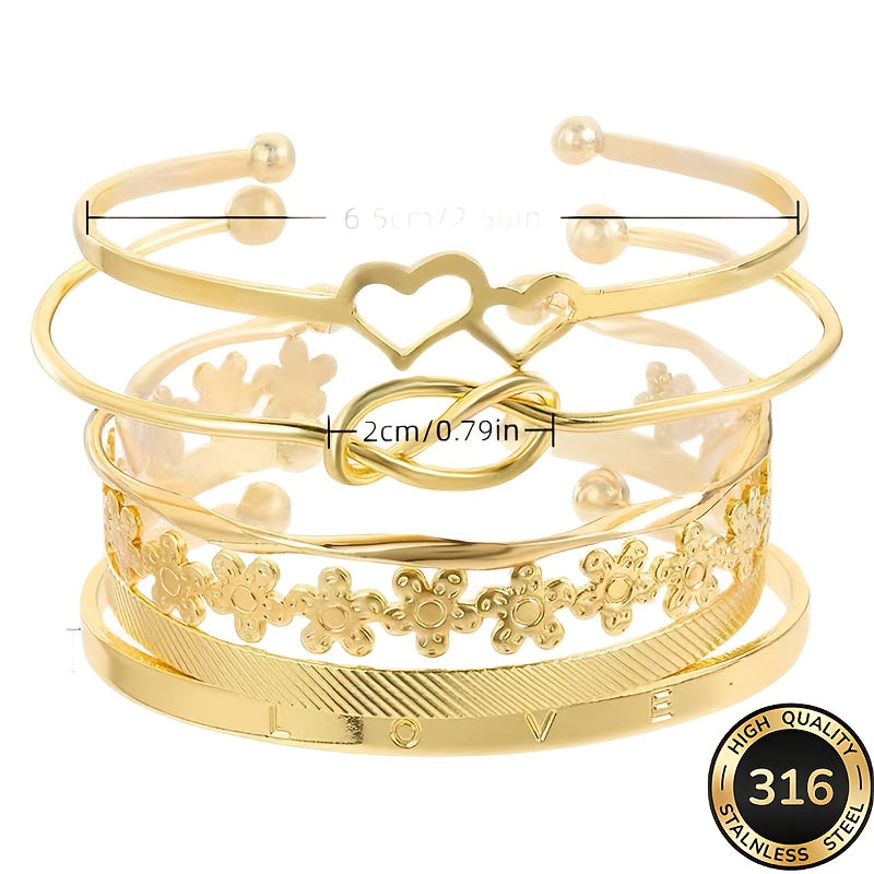 Stainless Steel Bracelet Set