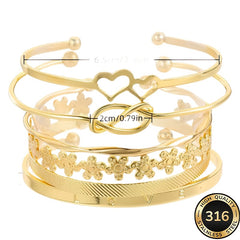 Stainless Steel Bracelet Set