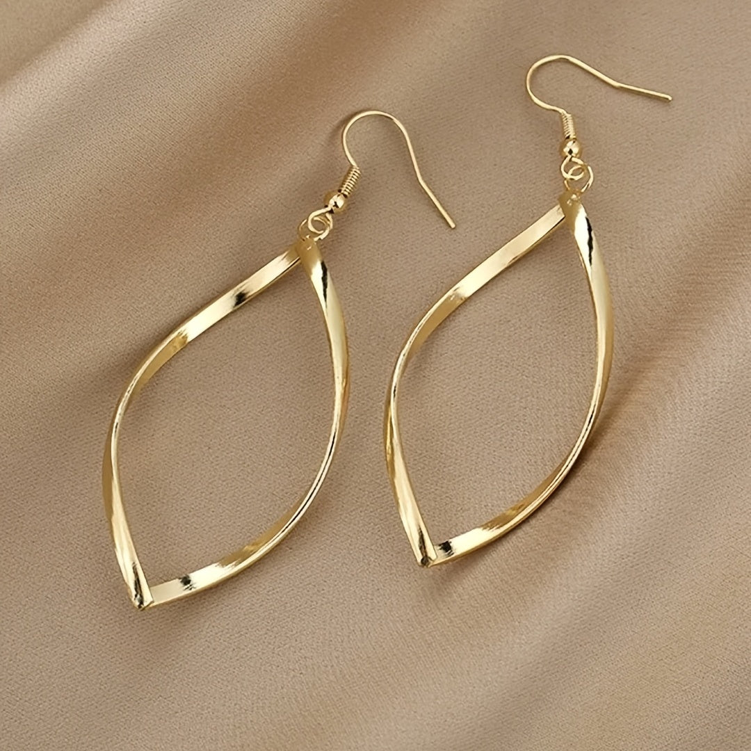 Hollow Twisted Dangle Earrings