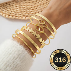 Stainless Steel Bracelet Set