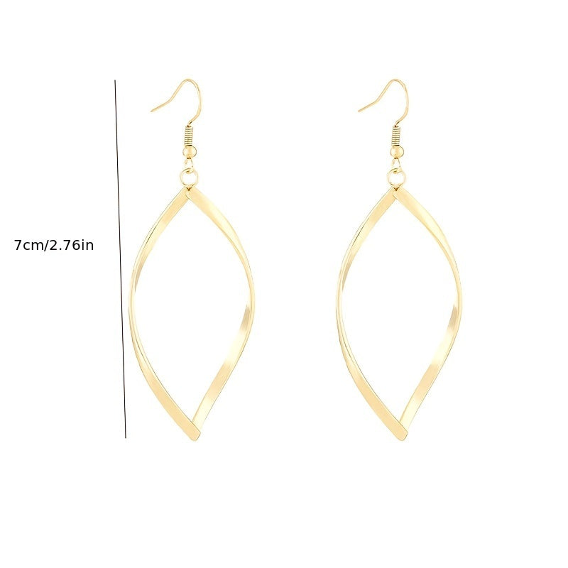 Hollow Twisted Dangle Earrings